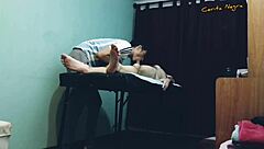 The massage leads to a blowjob with a happy ending.