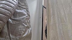 Italian Stepmom Flashes Super Hairy Pussy in Clothing Store Close-Up