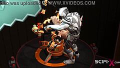 Busty Blonde Has Extreme Sex with Android in Sci-Fi Lab