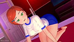 Gwen is covered but wants to fuck more in this adult hentai parody 😏