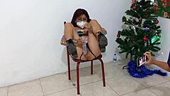 she asked me to record her orgasm with christmas dildo