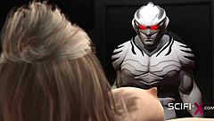 Busty Blonde Has Extreme Sex with Android in Sci-Fi Lab
