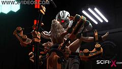 Busty Blonde Has Extreme Sex with Android in Sci-Fi Lab