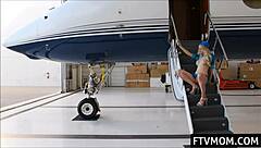 stewardess milf masturbating outdoors!