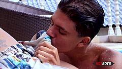 Intensely sucking my friend's boyfriend's monster cock in POV.