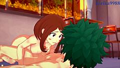 ochako uraraka and izuku midoriya intense sex - my hero academia hentai
