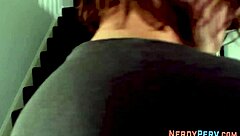 real milf tricked into sucking nerd's cock