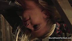 Afterdark session with maid in lingerie and strap-on