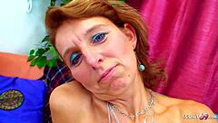 Rough Sex for Slim Ginger Granny by Huge Cock Stud