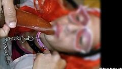 sissy mariona sucking big dildos like a pro 😈