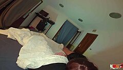 Sharing bed with hot milf stepmom! Fucking her pussy!