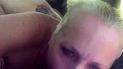 wife gives blowjob and rides husband in pov