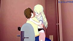 Kasumi, Olivia, and Chisato in intense futanari lesbian sex from Asobi Asobase