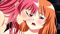 Yachika and Mia kiss while fingering wet pussies and masturbating in hentai