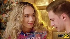 Rim4k stranger danger: risky ass licking with big tits