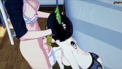 Futa Motoko Kusanagi Plays with a Geisha's Girl Dick in Ghost in the Shell Futanari Hentai