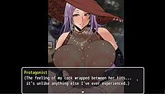 Exploring Mirenas Manor hentai game episode 1 with bath scene and large witch features