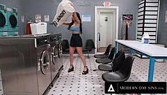 modern-day sins with milf jennifer white almost caught in laundromat