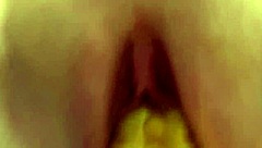 Monster Dildo Stretches Wet Pussy Lips Twice