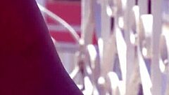 Sexy Milf Angel Constance Undresses Outdoors, Posing Naked with Perfect Ass and Pussy on Display