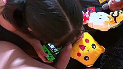 I fuck my cute stepsister's big ass while she plays Nintendo 😜