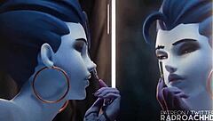 Watch this hentai girl take monster cock in her big ass and tits