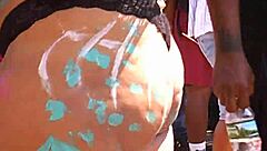 BBW flashes panties at Pride 2016!