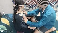 Desi couple enjoys passionate sex at night