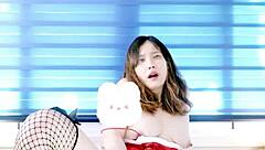 A Korea Girl Strips Down in Sexy Anime Hentai Action