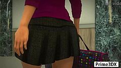 Big booty big cock futa cum play animation by prime3dx