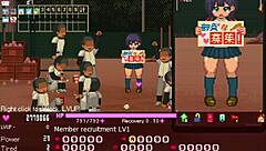 经理在Okeyutei色情游戏场景中操所有人