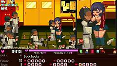 经理在Okeyutei色情游戏场景中操所有人