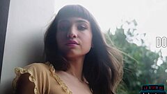 ivy rose subtly undresses in sauna, revealing small natural tits and ass