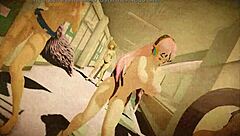 Oh no, the marine dances naked with the goddess using a rabbit toy.