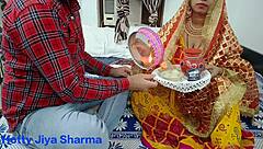 after breaking the fast on karva chauth, husband and wife enjoy intimate time together