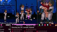 经理在Okeyutei色情游戏场景中操所有人