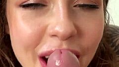 Canadian blonde nails deepthroat and rimjob in POV