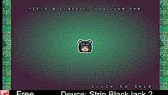 playing deuce strip blackjack game with anime characters