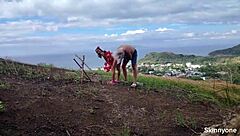 public sex on mountain with huge cock