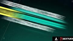 Sexy Blonde Angie Lynx Craves Intense Double Penetration and Double Facial!