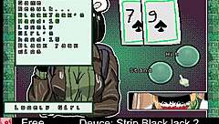 playing deuce strip blackjack game with anime characters