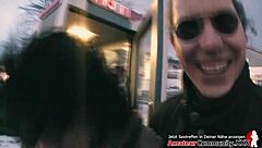 hot milf fucked by random guy in public