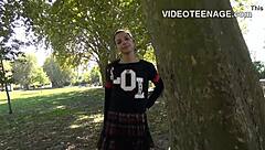 Teen's first anal casting