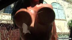 Three tight teen bitches toy fuck on the sofa, fingering and sucking their pussies