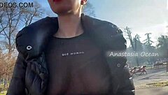 why flash those big boobs in the public park, blonde beauty?