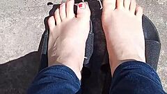 i cherish my feet soaking up the sun before the pedicure appointment