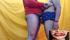 Indian Desi Teen Couple in Hard Homemade Sex with Chubby Partner