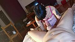 cute girl delivers stunning blowjob to stepdaddy in hd