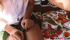 i'm a teen trickin' my best friend in lesbian camp