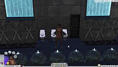 Detailed futanari shemale sex and fun in Sims 4 with feet